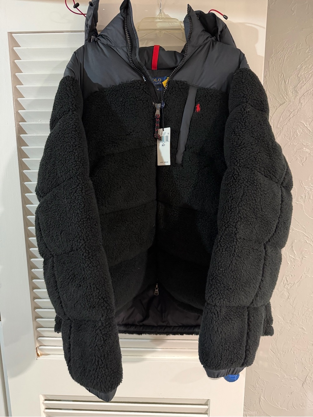 New Men’s Polo Ralph Lauren Black Gorham Hybrid Down Fleece Puffer Jacket
XLT